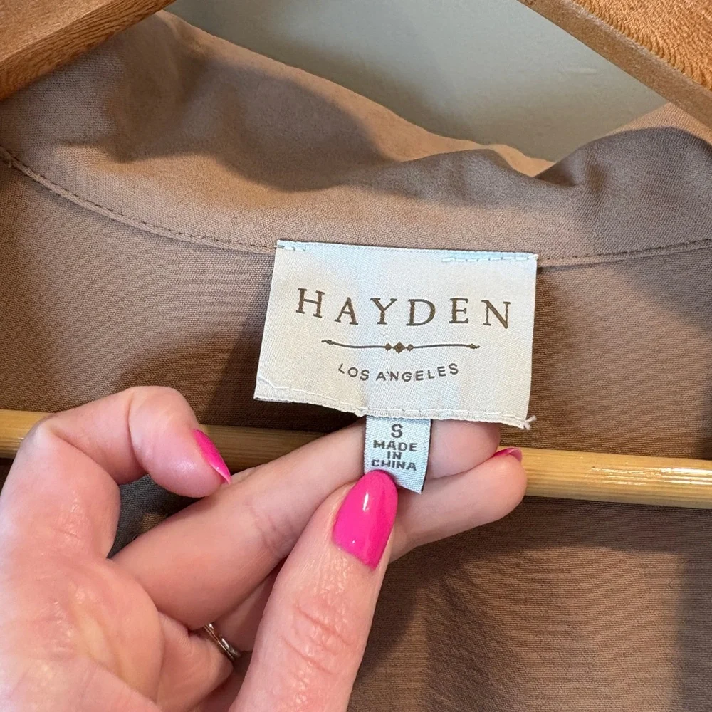 Hayden Beige Pleated Trench Coat with Belt - Picture 6 of 6